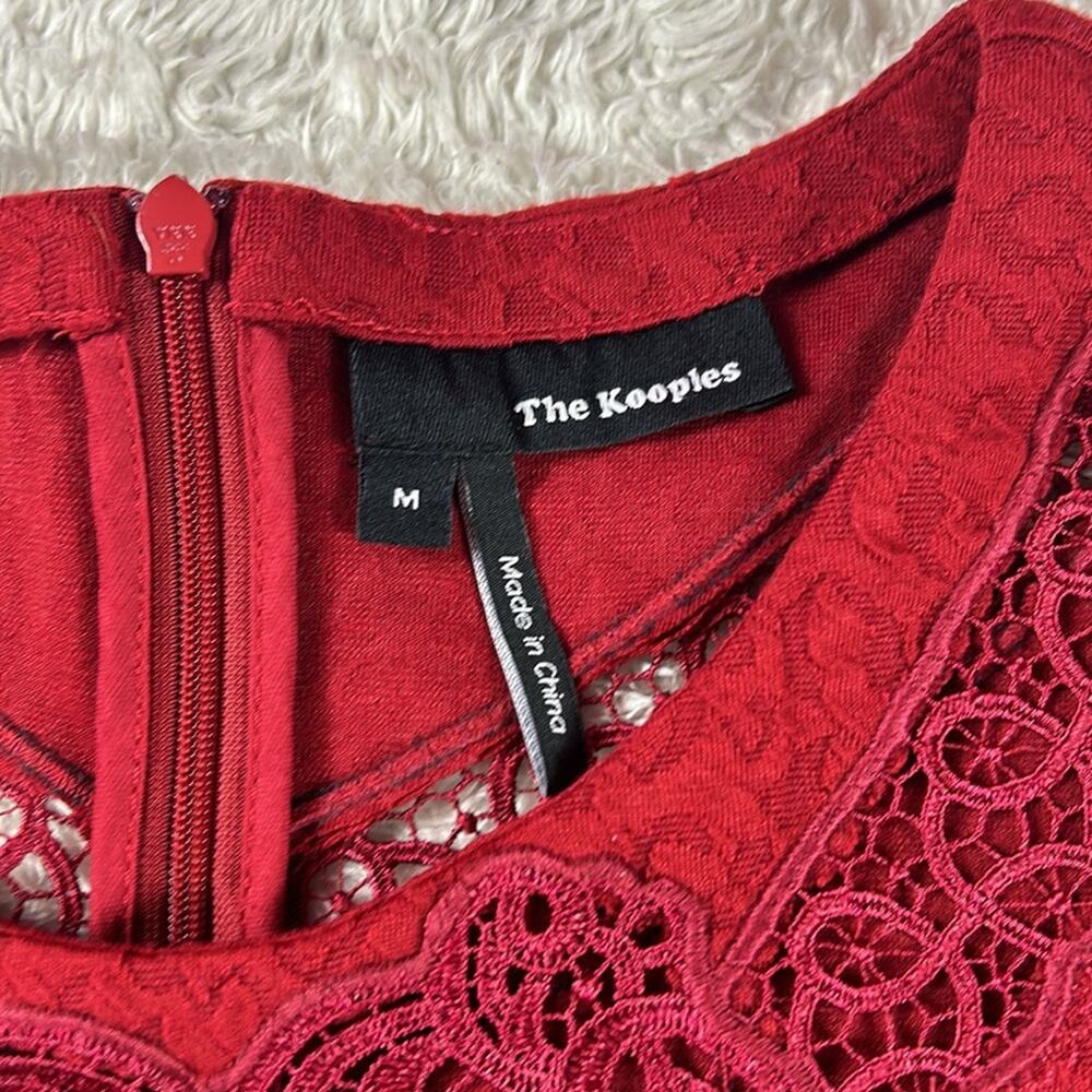 The Kooples long sleeved maroon fit and flare dress, med - Picture 7 of 9